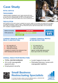 Small Business Restructuring Information